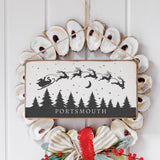 Rustic Marlin - Santa Sleigh Night Sky Twine Sign