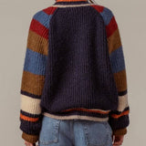 Urban Daizy - Chunky Rib-Knit Faux Fur Lined Cardigan