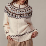 Urban Daizy - Nordic Zip-Up Wool Blend Cardigan