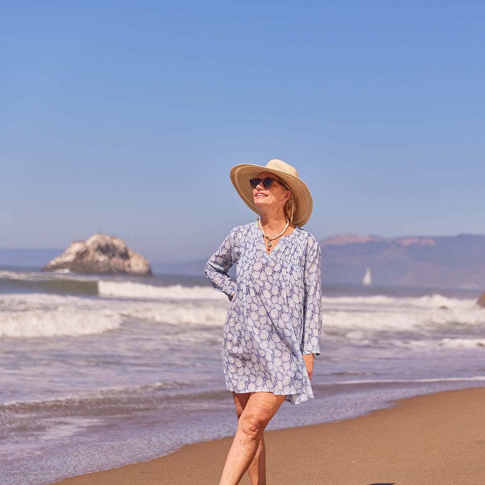 rockflowerpaper - CORAL GARDEN Pintuck Beach Coverup