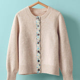 Urban Daizy - Floral Trim Wool Blend Cardigan