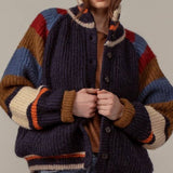 Urban Daizy - Chunky Rib-Knit Faux Fur Lined Cardigan