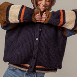 Urban Daizy - Chunky Rib-Knit Faux Fur Lined Cardigan