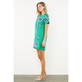 THML - Embroidered Short Sleeve Mini Dress