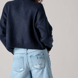 Urban Daizy - Western Horse Graphic Ribbed Trim Crew Neck Cardigan