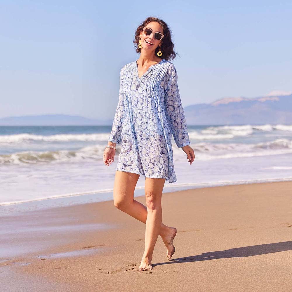 rockflowerpaper - CORAL GARDEN Pintuck Beach Coverup