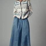 Urban Daizy - Nordic Pattern Button-Up Knit Cardigan