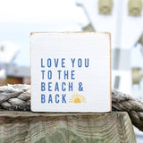 Rustic Marlin - Sunset Love You To the Beach & Back Wood Block