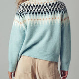 Urban Daizy - Fair Isle Knit Turtleneck Sweater