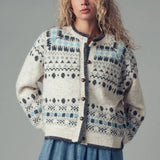 Urban Daizy - Nordic Pattern Button-Up Knit Cardigan