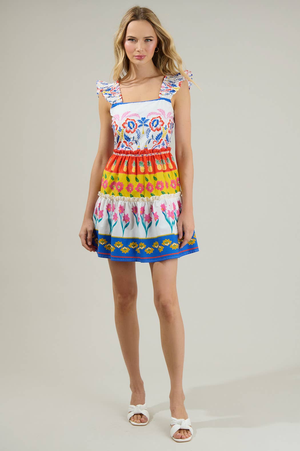 Sugarlips - Olympia Floral Ruffle Tiered Mini Dress