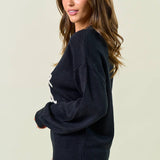 Doe and Rae - LE WEEKEND EMBROIDERED OVERSIZED SWEATER - 43995T-5