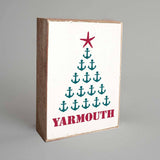 Rustic Marlin - Jersey Shore Anchor Tree Decorative Wooden Block