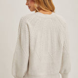 Bluivy - CREW NECK CABLE KNIT SWEATER
