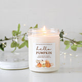 THE DANCING WICK CANDLES - "Hello Pumpkin" Fall Candle / Pumpkin Creme Brulee Scent
