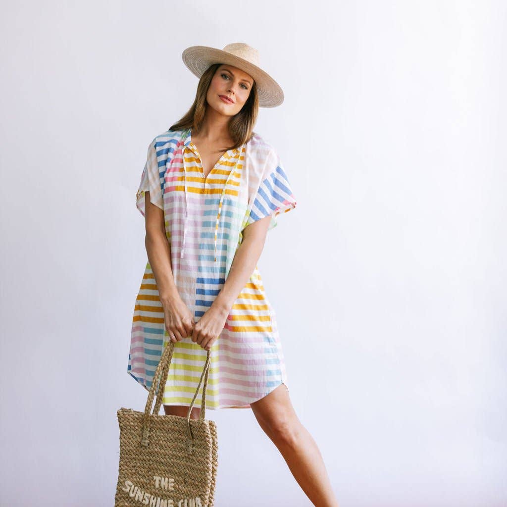 Sunshine Tienda - Colorful Stripe Cove Dress