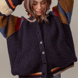 Urban Daizy - Chunky Rib-Knit Faux Fur Lined Cardigan