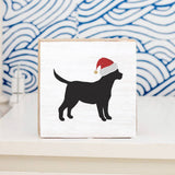 Rustic Marlin - Santa Dog Decorative Wooden Block