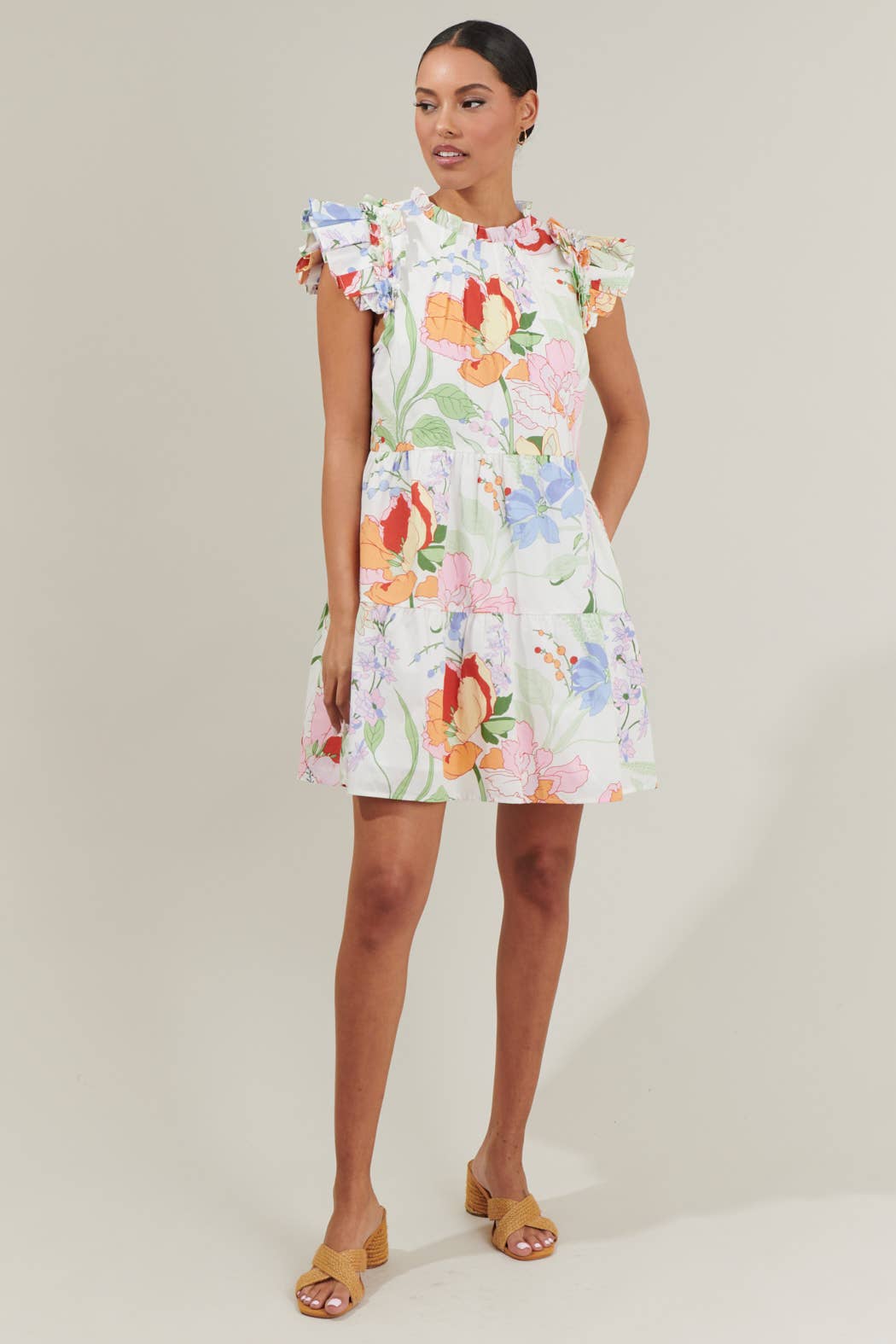 Sugarlips - Juliet Floral Garden Lauren Shift Mini Dress