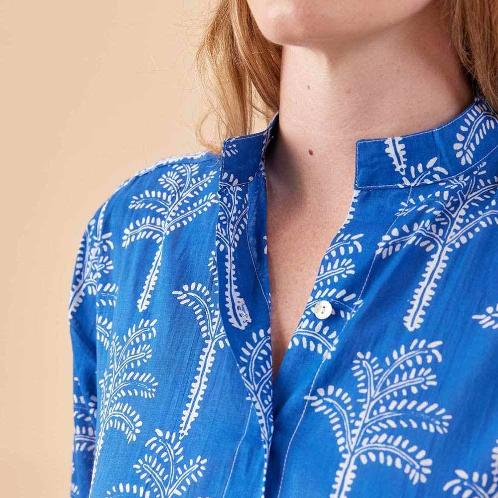 rockflowerpaper - PALMS BLUE Shirt Dress