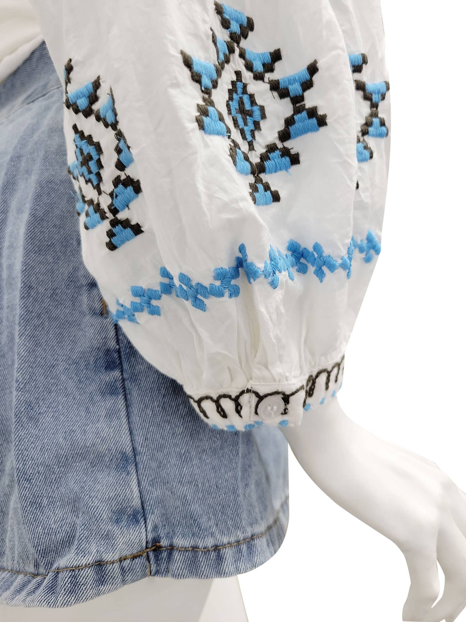 Ingrid White Embroidered Top