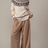 Urban Daizy - Nordic Zip-Up Wool Blend Cardigan