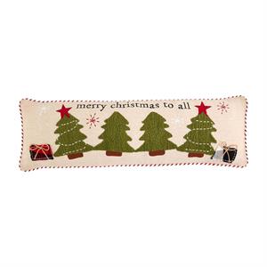Merry Christmas Yarn Applique Pillow