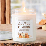 THE DANCING WICK CANDLES - "Hello Pumpkin" Fall Candle / Pumpkin Creme Brulee Scent