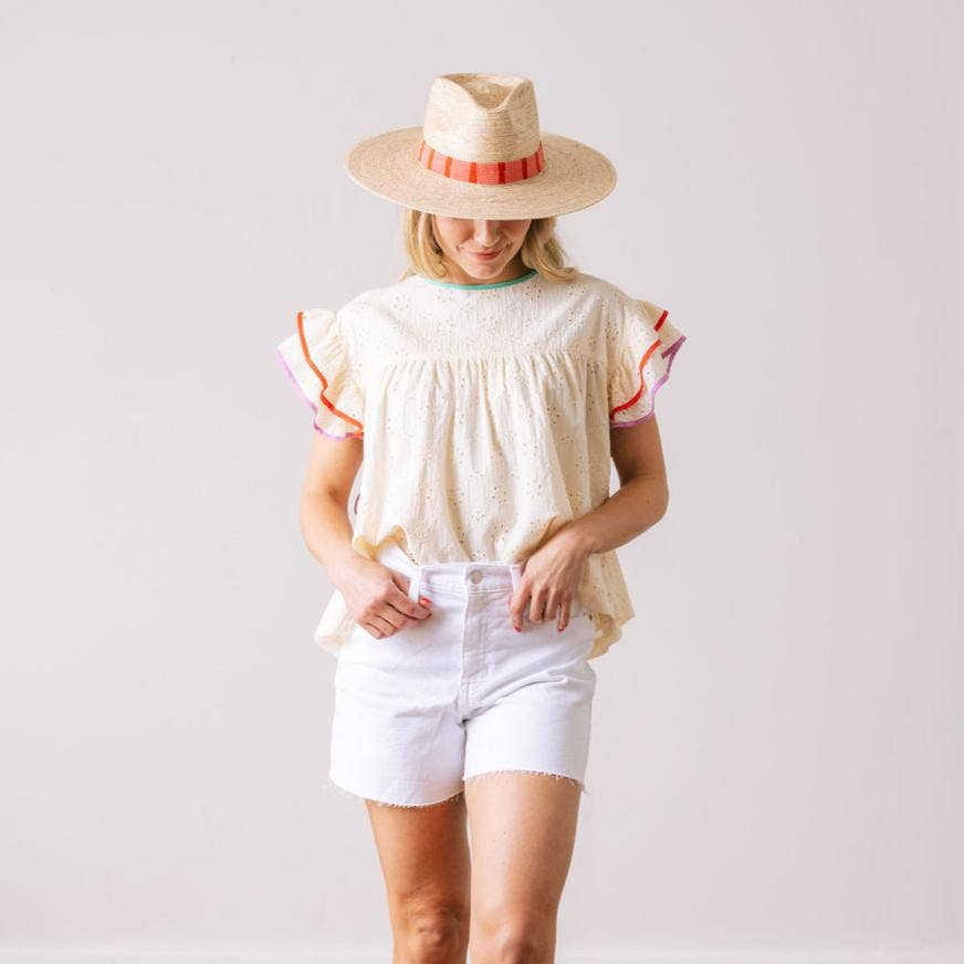 Sunshine Tienda - Ivory Eyelet Lottie Top