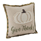 VHC Brands - Harvest Blessings Applique Pumpkin Give Thanks Pillow 12x12