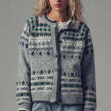 Urban Daizy - Nordic Pattern Button-Up Knit Cardigan