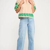 Strut & Bolt - Flower Embroidery Cotton Top