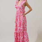 Sugarlips - Reidy Floral Mawar Ruffle Midi Dress