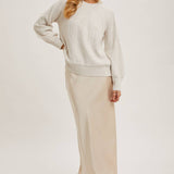 Bluivy - CREW NECK CABLE KNIT SWEATER