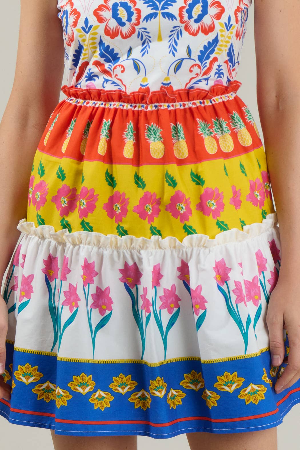 Sugarlips - Olympia Floral Ruffle Tiered Mini Dress