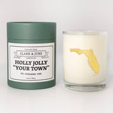 Clark & June Candle Co. - Holly Jolly Custom 11oz Soy Holiday Candle All States