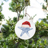 Rustic Marlin - Santa Starfish Bulb Ornament