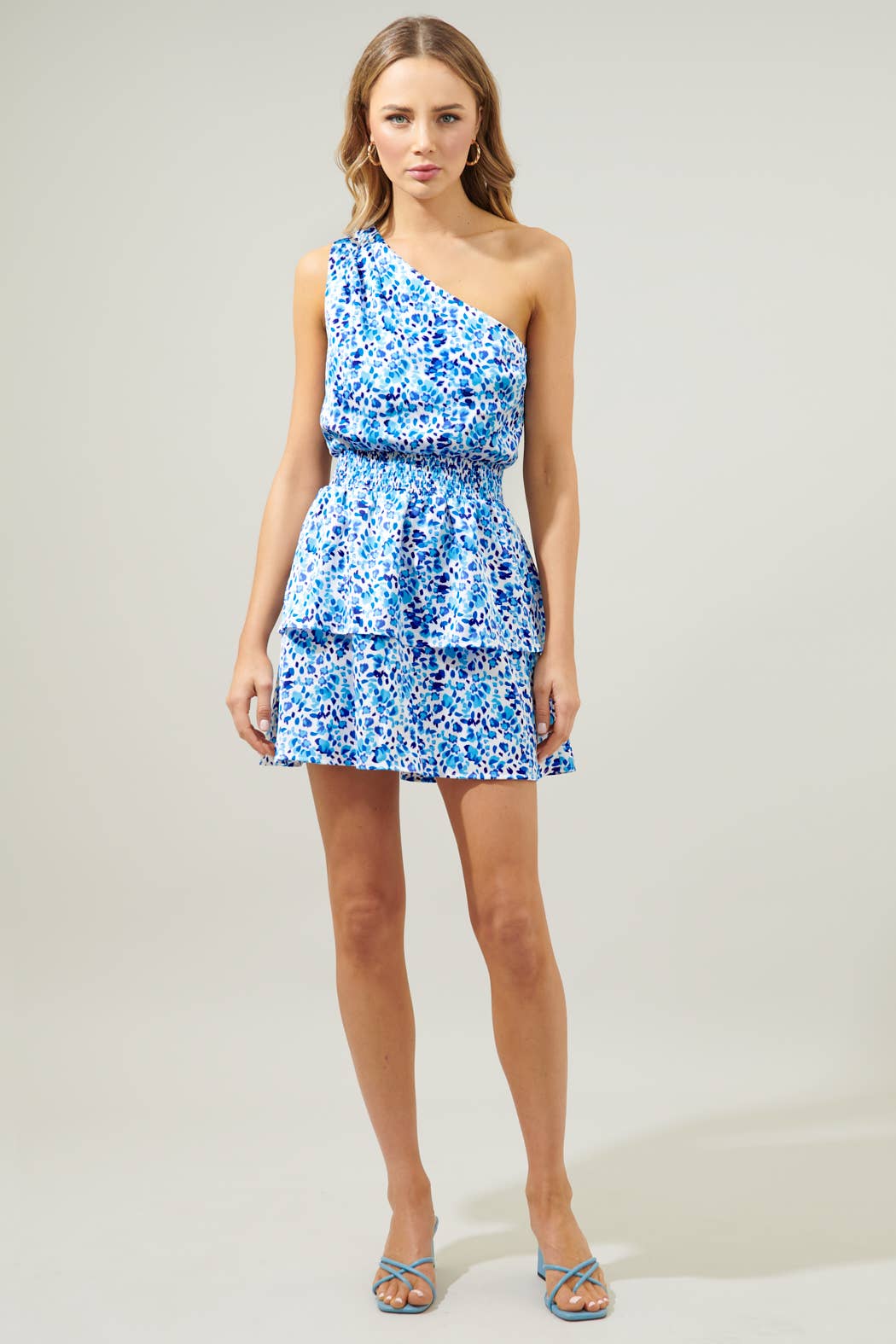 Sugarlips - Dew Drop Satin Show Off One Shoulder Mini Dress