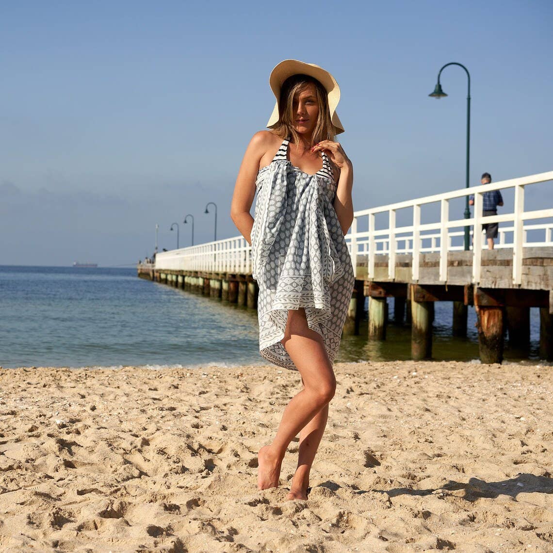 Boho-Eclectica - 'Shoreline Serenity' - 100% Cotton Sarong
