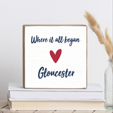 Rustic Marlin - The Jersey Shore Where it all Began Heart Decorative Wooden Bloc