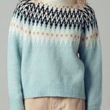 Urban Daizy - Fair Isle Knit Turtleneck Sweater