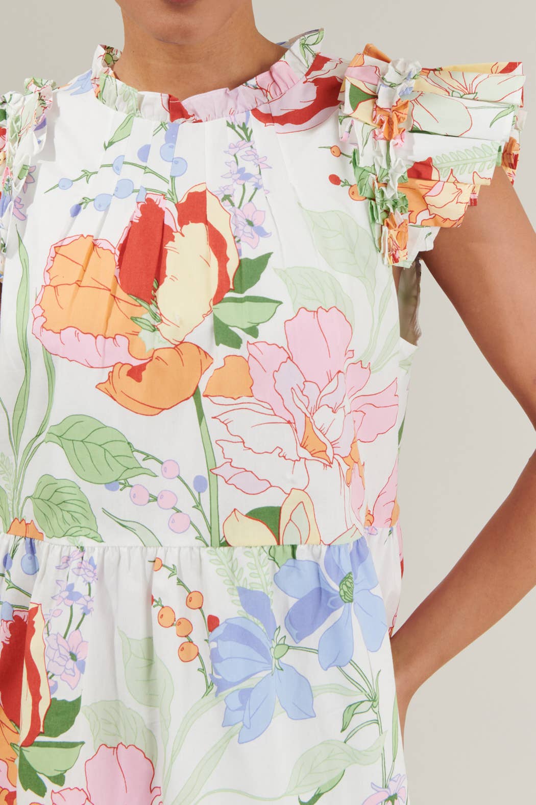 Sugarlips - Juliet Floral Garden Lauren Shift Mini Dress