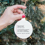 Rustic Marlin - Teacher Definition Bulb Ornament