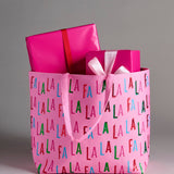 Shiraleah - "FA LA LA" GIFTING TOTE,PINK