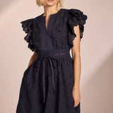 Strut & Bolt - Eyelet Cotton Lace Scallop Mini Dress