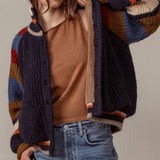 Urban Daizy - Chunky Rib-Knit Faux Fur Lined Cardigan