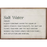 Salt Water Definition sign