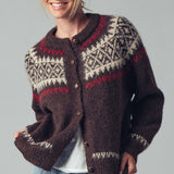 Urban Daizy - Fair Isle Nordic Toggle Knit Cardigan