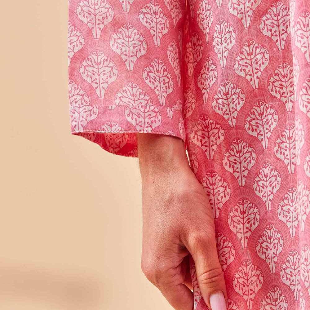 rockflowerpaper - FIFER PINK Pintuck Beach Coverup