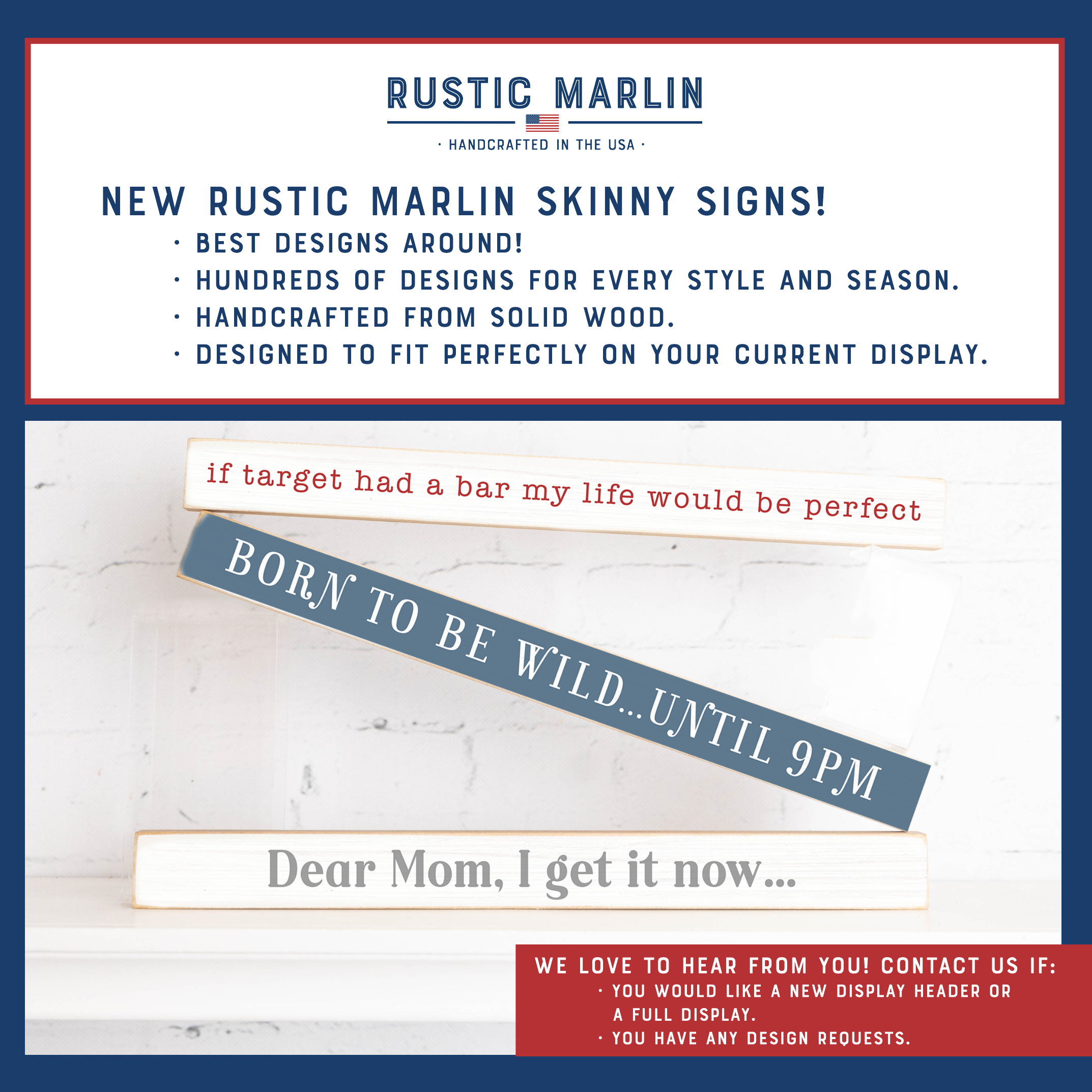 Rustic Marlin - Born to be wild…Until 9PM Skinny Sign